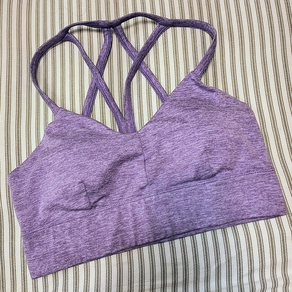 Purple sports bra